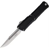 Microtech 121710S Auto Combat Troodon Intercepto Stonewash Knife Black Handles