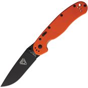 Ontario 8871OR Assist Open RAT IA Black Linerlock Knife Orange Handles