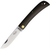 OTTER-Messer 141MIGR Small Hippekniep Satin Carbon Steel Knife Green Micarta Handles