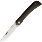 OTTER-Messer 145MIGR Large Satin Carbon Steel Hippekniep Knife Green Handles