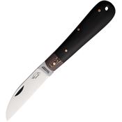 OTTER-Messer 180EBE Bergmann Satin Carbon Steel Folder Knife Ebony Wood Handles