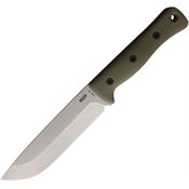 Reiff F6112ODGBRLR F6 Leuku Survival Fixed Blade Knife OD Green G10 Handles