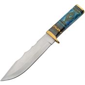 Rite Edge 203497 Oceans Blue Fixed Blade Knife Blue Handles