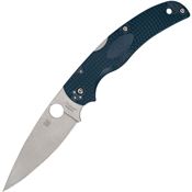 Spyderco 244PCBL Native Chief Satin Lockback Knife Blue Handles