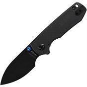 Vosteed A3601 Raccoon Cub Black Stonewash Linerlock Knife Black Handles