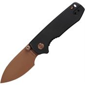 Vosteed A3604 Raccoon Cub Linerlock Knife Black Handles