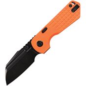 Vosteed A1305 Hedgehog Top Black Stonewash Linerlock Knife Orange Handles