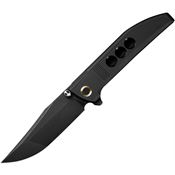 We 220411 Ezinta Black Stonewash Framelock Knife Black Handles