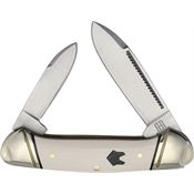 Rough Rider 2661 Mini Canoe Knife White Micarta Handles