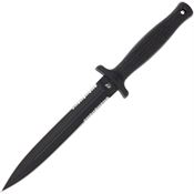 Schrade 1182515 Needle Magnum Black Part Serrated Fixed Blade Knife Black Handles