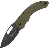 Browning 0506B Large Hidden Hollow Lockback Knife OD green Handles