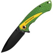 Case XX 15779 John Deere Tec X Linerlock Knife Green/Yellow Handles