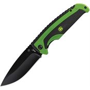 Case XX 15781 John Deere Tec X Linerlock Knife Green/Yellow Handles