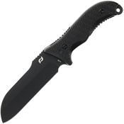 Schrade 1182514 Bedrock Black Sheepsfoot Fixed Blade Knife Black Rubberized Handles