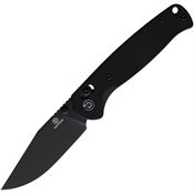 Defcon 010FBK Ultra Lite Black Matte Clip Point Axis Knife Lock Black Handles