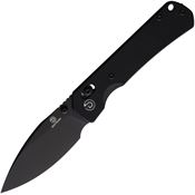 Defcon 011FBK Ultra Lite Black Matte Drop Point Axis Knife Lock Black Handles