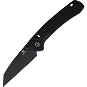 Defcon 012FBK Ultra Lite Black Matte Wharncliff Axis Knife Lock Black Handles