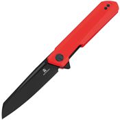 Bestech MK09F Dundee Black D2 Linerlock Knife Red Handles