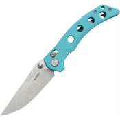 Kubey 172C Hound Stonewash Crossbar Knife Lock Tiffany Handles