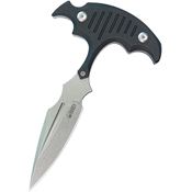 Kubey 242A Medusa Stonewash Push Dagger Knife Black Handles