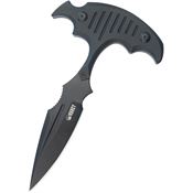 Kubey 242C Medusa Black Stonewash Push Dagger Knife Black Handles