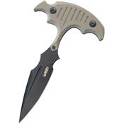 Kubey 242E Medusa Push Dagger Knife Tan Handles