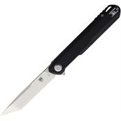 Cobratec MONBLKT Monarch D2 Tanto Linerlock Knife Black Handles