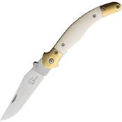 Betyar BBFG0039 Fejesgorbe AUS-8 Linerlock Knife White Bone Handles