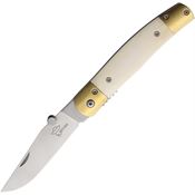 Betyar BBMA004 Maskara AUS-8 Linerlock Knife White Bone Handles