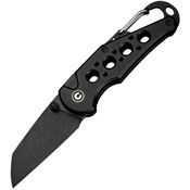 Civivi 23062B1 Pragma Black Stonewash Button Lock Knife Black Handles