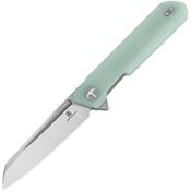 Bestech MK09H Bestechman Dundee Two-Tone Sheepsfoot Linerlock Knife Jade G10 Handles