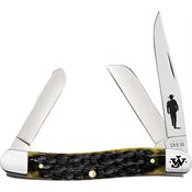 Case XX 10713 John Wayne Stockman Knife Olive Jigged Bone Handles