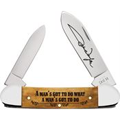 Case XX 10717 John Wayne Canoe Knife Antique Bone Handles