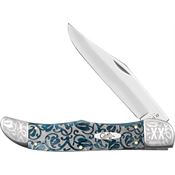 Case XX 10757 Folding Hunter Knife Mediterranean Blue Handles