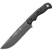 TOPS TEXXL02 TEX Creek XL Carbon Steel Fixed Blade Knife Black Canvas Micarta Handles