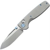 Kubey 383C Bluff Crossbar Knife Lock Gray Strip Handles