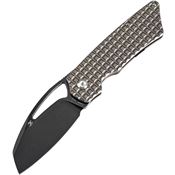 Kansept 1016W1 Goblin XL Blaskwash Framelock Knife Bronze Titanium Handles