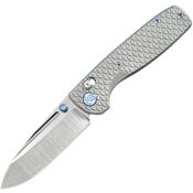 Kubey 383A Bluff Crossbar Knife Lock Gray Handles