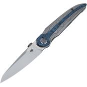 Bestech T2409C Prydwen Satin Sheepsfoot Framelock Knife Black/Carbon Fiber Handles