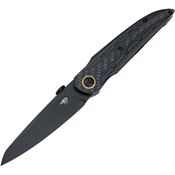 Bestech T2409D Prydwen Black Sheepsfoot Framelock Knife Black/Carbon Fiber Handles