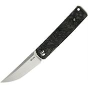 Reate 156 Bushido Linerlock Knife Dark Matter Purple Handles