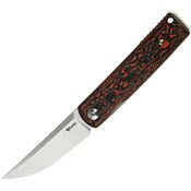 Reate 159 Bushido Linerlock Knife Lava Flow Handles