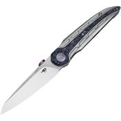 Bestech T2409A Prydwen Two-Tone Framelock Knife Purple Haze Handles