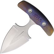 EOS 138 Aztec Satin Push Dagger Knife Flame Handles