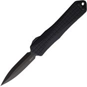 Heretic 028F6AT Auto Manticore E Black Double Edge OTF Knife Black Handles