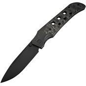 We 23072B1 Guthrie Black Stonewash Bolster Lock Knife Black/Rose Handles