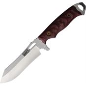 Dawson 60745 Wilderness Fixed Blade Knife Red/Black Handles