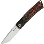 Reate 150 Tribute Satin Linerlock Knife Lava Flow Handles