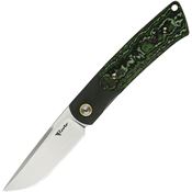 Reate 151 Tribute Satin Linerlock Knife Jungle Wear Handles