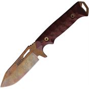 Dawson 15954 Shepherd Arizona Copper Fixed Blade Knife Red/Black Handles